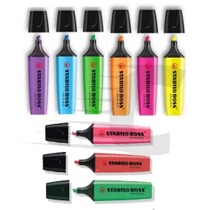 Pack marcadores fluorescentes Stabilo (9 cores)